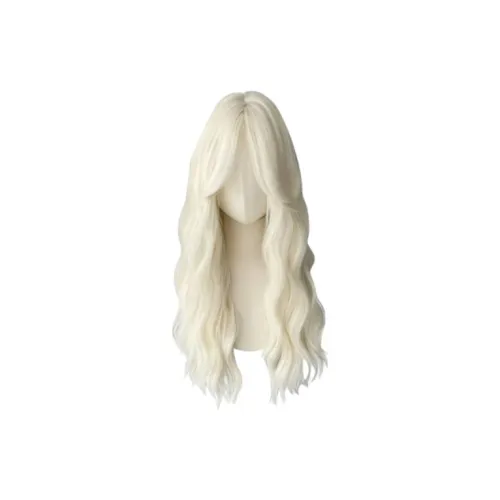 YOUXI X Молочный Белый Золотой Водная Рябь Парики Высокая Температура Пряжа Длинные Волнистые