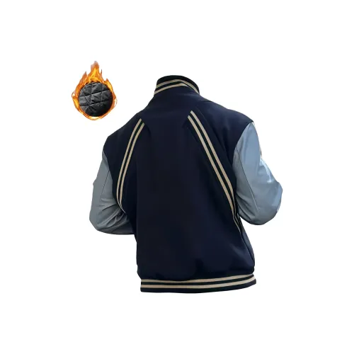 SAGP Темно-синий Синий Утепленный Улучшенный Унисекс Бейсбольная Джерси