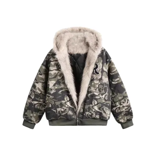 SNEIKLAU Камуфляж [Камуфляж с капюшоном Mountain Hawk] Унисекс Пуховики