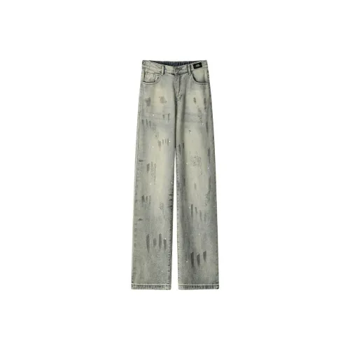 YATSI Синий Серый Унисекс Джинсы