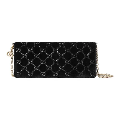 GUCCI Вельвет Сумка через плечо Женская Черная