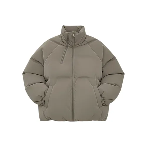 JNJK Серый [DUAL Молния Дизайн] Унисекс Пуховики