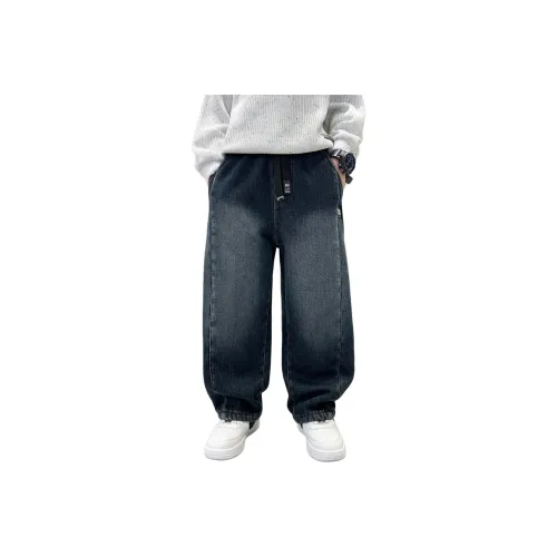 YALU Синий и Серый с флисовой подкладкой XTT7303 KIDS Джинсы