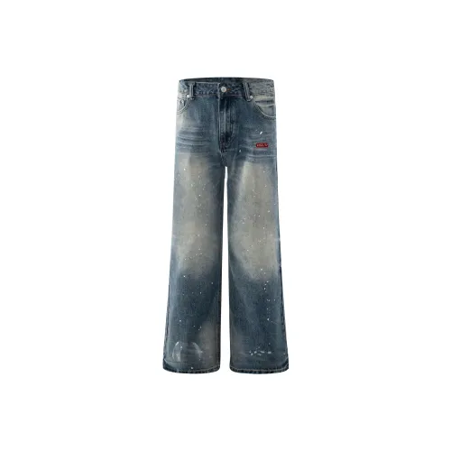HOKLV Blue Unisex Jeans HOKLV Синий Унисекс Джинсы