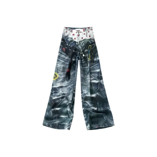 HANGYU Blue Unisex Jeans HANGYU Синий Унисекс Джинсы