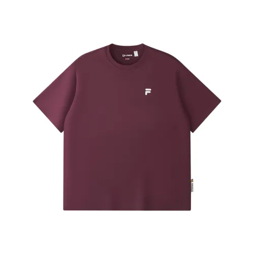 FILA FUSION FOB T-Shirt Унисекс Песочный Бордовый
