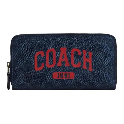 COACH Accordion Wallet Canvas Wallet Women's Black Red COACH Accordion Wallet Холст Кошелек Женский Черный Красный
