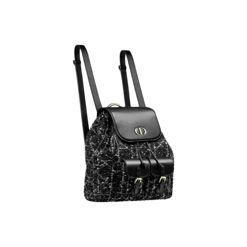 DIOR Caro Хлопок Рюкзак Женские Черный