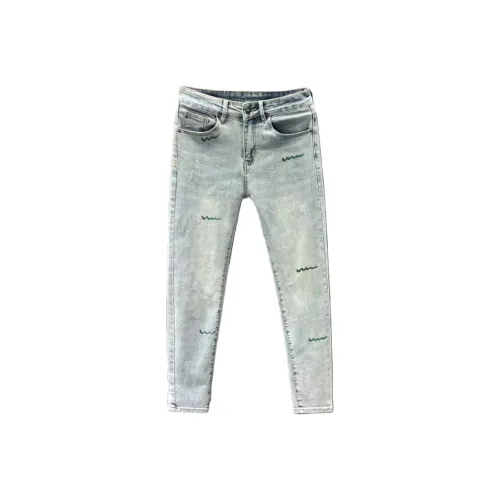 CAT'S PAW Синий Унисекс Джинсы