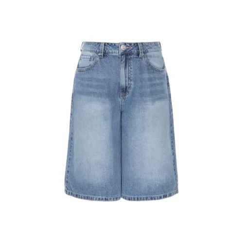 GUESS Джинсовые шорты среднего синего цвета унисекс