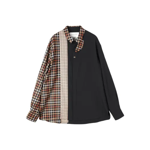 CULLNI x DAKS LONDON Fw25 Асимметричный Switching Chin TAB Рубашка Унисекс