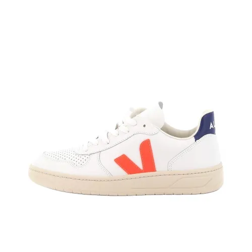 VEJA V 10 Low Топ Повседневная Скейтборд Обувь Унисекс Белый Синий Оранжевый