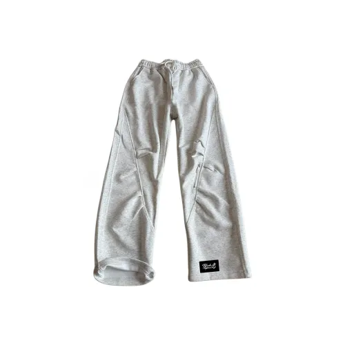 BLACK AT Белый Серый Унисекс Повседневные Штаны