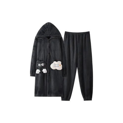 CAOBENCHUSE Черный мужской комплект пижам