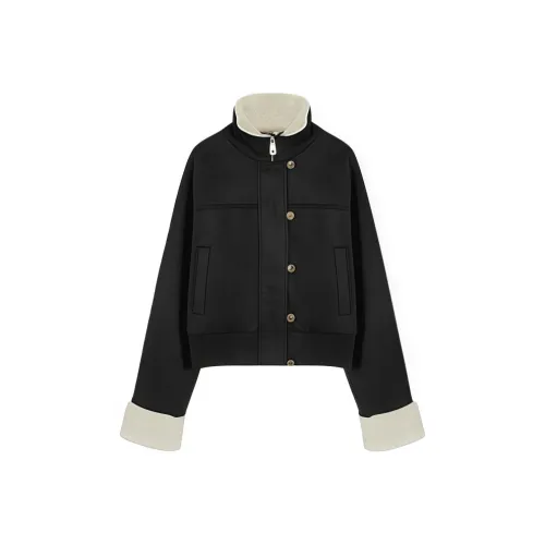 KKX Черный Женские Бархатные Куртки