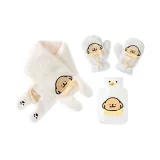 [Снеговик Золотистая Retriever Полный комплект] Золотистая Retriever Перчатка + Золотистая Retriever Шарф + Золотистая Retriever Теплая Сумка для воды