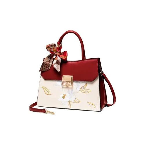 PAYOT Микрофибра Синтетическая Кожа Сумка для свадьбы Сумка через плечо Сумка Большая Женская Бургунди и Экрю