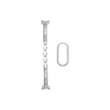 Белый циркон + серебряный ромб оболочка