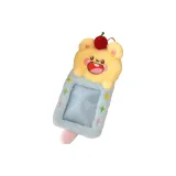 Синий плюшевый медведь, мороженое, карта, рукав