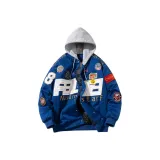 Синий, хлопок, с капюшоном