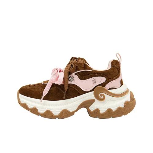 Lily Wei Cherry Blossom Latte Low Top Sneakers Women's Caramel
