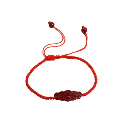 Qiyuanhui Reconstructed Цвет киновари Шнурки для браслетов Унисекс Красный