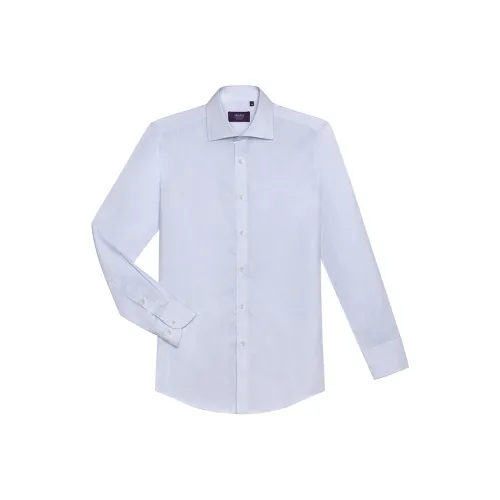 SKARO Pru Стиль Синие Полосы Узор SKE431 1 Мужская Рубашка