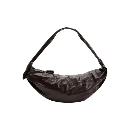 Lemaire Croissant Series Коровья кожа Круассан Сумка Сумка через плечо Сумка на плечо Большая Женская Темный шоколад