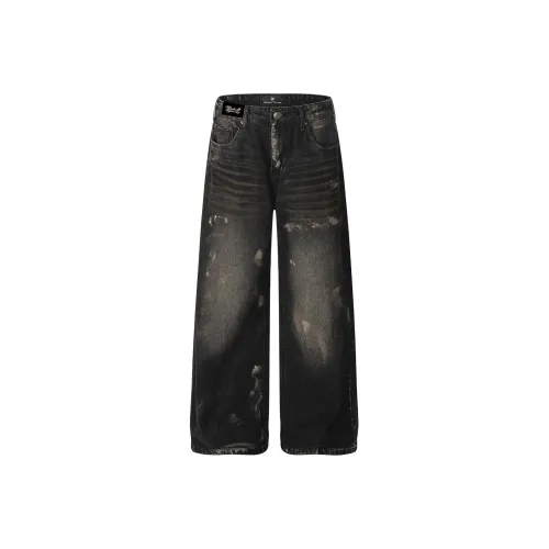 BLACK AT Черные Унисекс Джинсы
