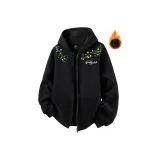 Чёрный Белый [Утолщённый и с флисовой подкладкой]