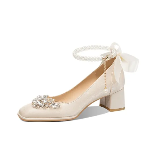 LOLY Mary Jane Shoes Золотистый Сердце Beat 5CM Женские