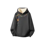 [Шерпа-толстовка] Темно-серый (Большой яркий логотип "Будущее" на груди спереди)