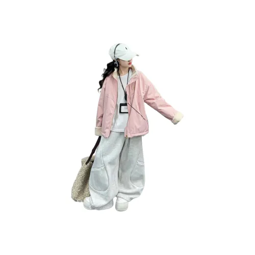 Smileyworld Розовый Утепленный пальто Школьный возраст Топы