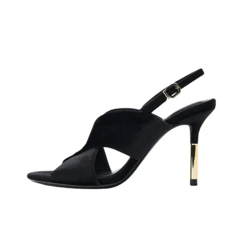 ZARA Collaboration One Ремень Сандалии 10 см Женские Черный