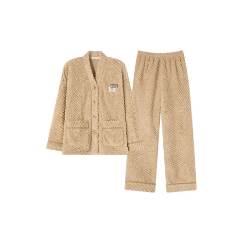FENTENGCARE Светло-коричневый женский пижамный комплект