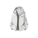 Серебряный, снежный серый [съемный бренд, брошь]