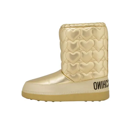 LOVE MOSCHINO Сердце Короткий Сноубутсы Женские Золото