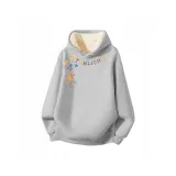 [Шерпа-толстовка] Фотиния Серый (Большой Яркий Будущее Горловина спереди Логотип)