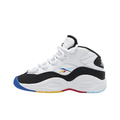 Reebok совместный бренд Question Mid Топ Детские Баскетбольные кроссовки Белый