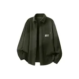 [Весенний Осенний Тонкий] Оливковый Зеленый (Наклонный Логотип Narrate на Груди)