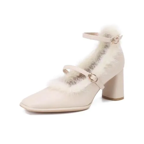 CIELMODE Грубый каблук Туфли Мэри Джейн Женские