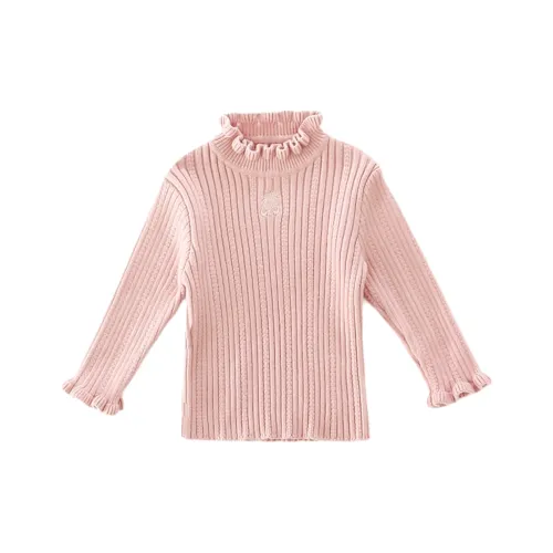 RHOBESAM Rice Соус BEIBEI Вышитый Арочный Водолазка Розовый KIDS Свитеры