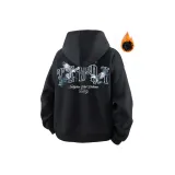 Чёрный Белый [Утолщённый и с флисовой подкладкой]