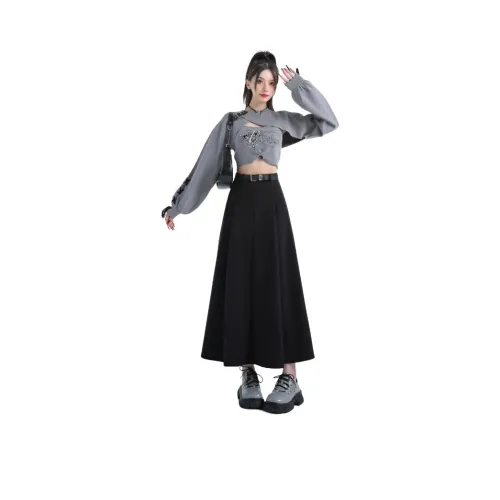 ONENINE34PM Женские Повседневные Длинные Юбки