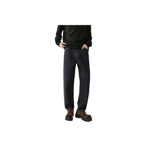 ZENGZHI Джинсы Свободный крой Прямой крой Унисекс