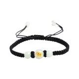 Ночной светящийся браслет с бусинами в виде коровы - цвет кофе, шнур