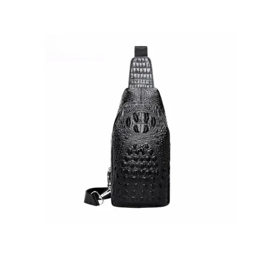 LAORENTOU Сумка через плечо из коровьей кожи стандартная мужская черная