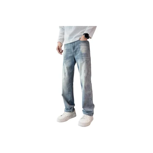 YONGYAN Светло-синие унисекс джинсы