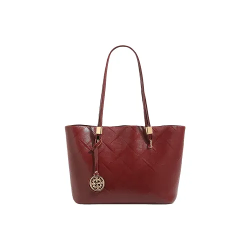 PESASRIE Сумка через плечо из микрофибры синтетическая кожа стандартная женская бордового цвета