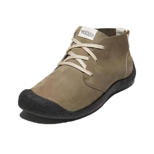 KEEN Mosey Chukka Кожа Slip-resistant MID Топ Уличная обувь Мужская Темно-оливковый